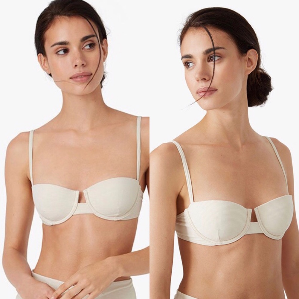 NWT Onia Rib Solid Bikini Top
